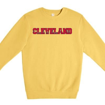 American City Cleveland Baseball Lover Cool Gift Premium Crewneck Sweatshirt