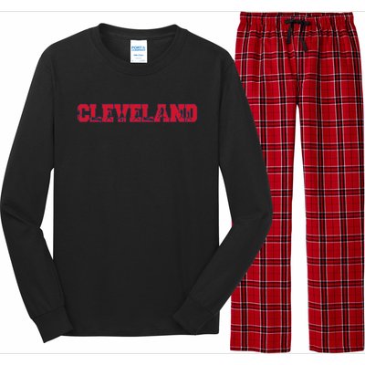 American City Cleveland Baseball Lover Cool Gift Long Sleeve Pajama Set