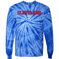 American City Cleveland Baseball Lover Cool Gift Tie-Dye Long Sleeve Shirt