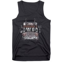 Asphalt Cowboy Cool Truck Driver Design Trucker Tank Top