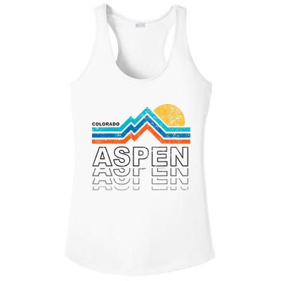 Aspen Colorado Co Mountain Skiing 80s Aspen Ski Ladies PosiCharge Competitor Racerback Tank