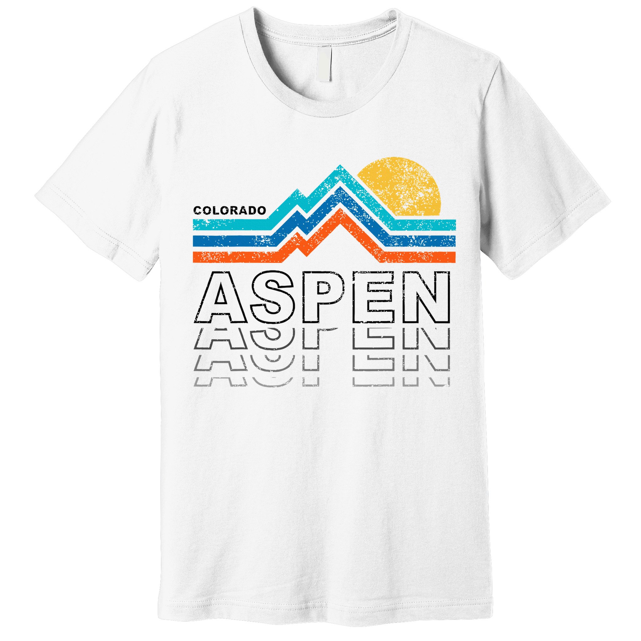 Aspen Colorado Co Mountain Skiing 80s Aspen Ski Premium T-Shirt