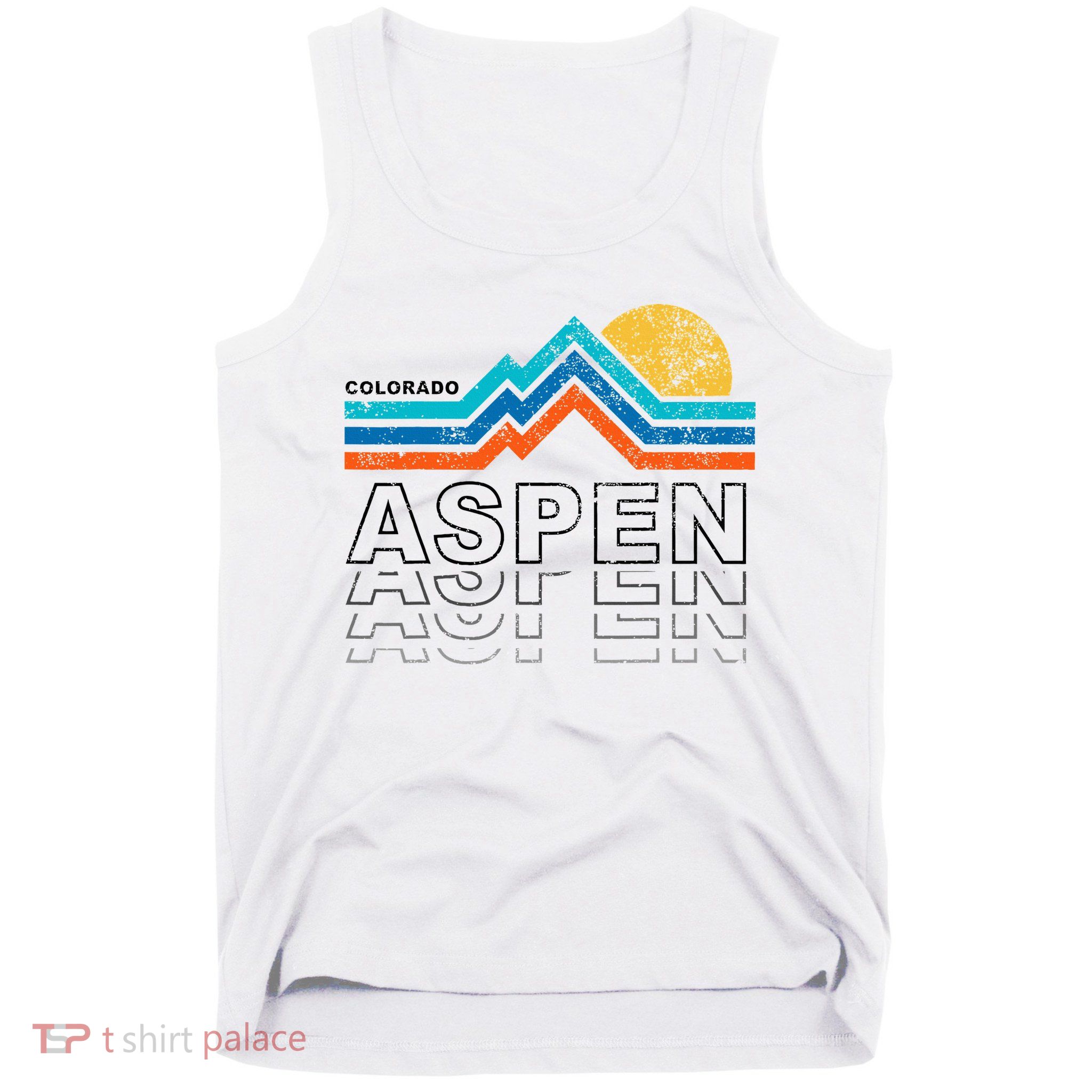 Aspen Colorado Co Mountain Skiing 80s Aspen Ski Tank Top
