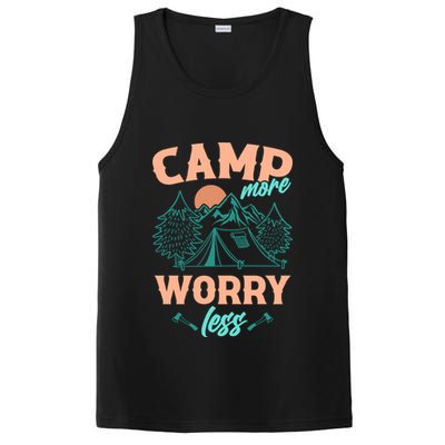 Adventure Camping Camp More WorryLess Cute Gift PosiCharge Competitor Tank