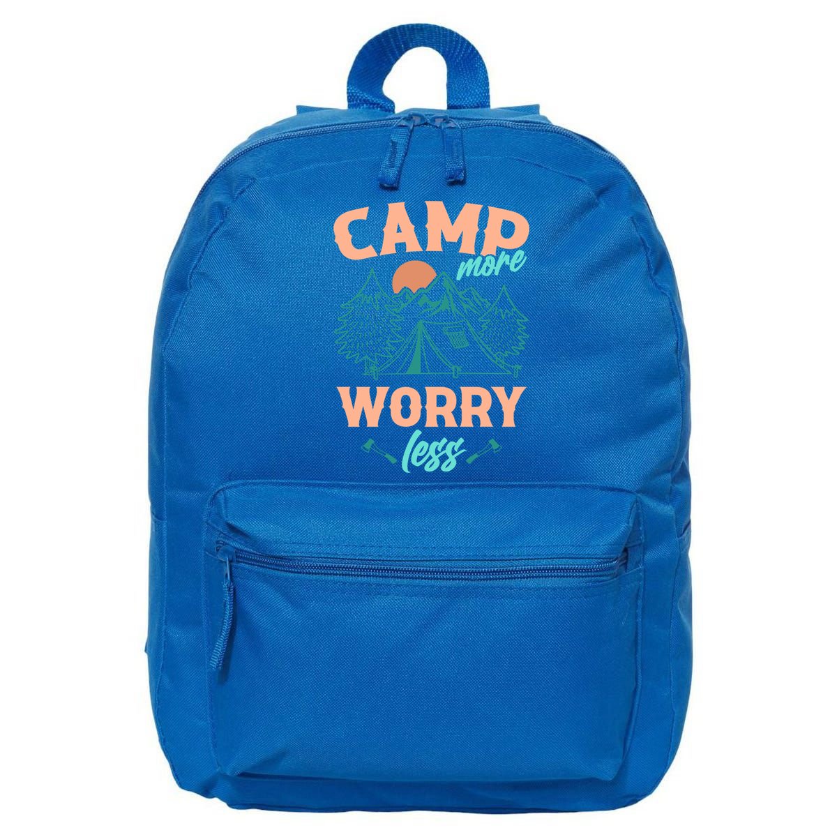 Adventure Camping Camp More WorryLess Cute Gift 16 in Basic Backpack