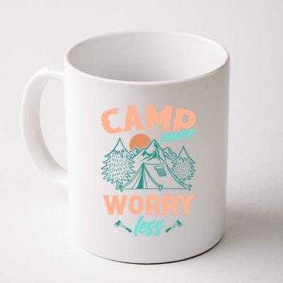 Adventure Camping Camp More WorryLess Cute Gift Coffee Mug