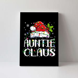 Auntie Claus Christmas Lights Pajama Family Matching Canvas