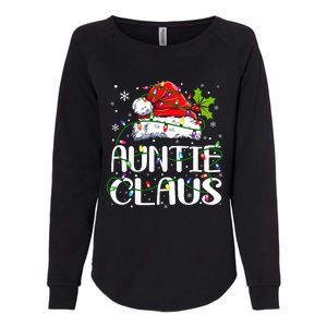 Auntie Claus Christmas Lights Pajama Family Matching Womens California Wash Sweatshirt