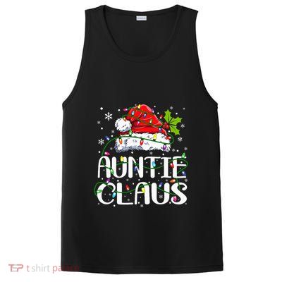 Auntie Claus Christmas Lights Pajama Family Matching PosiCharge Competitor Tank