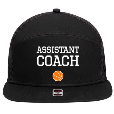 Assistant Coach Cool Gift Basketball Cute Gift 7 Panel Mesh Trucker Snapback Hat