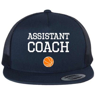 Assistant Coach Cool Gift Basketball Cute Gift Flat Bill Trucker Hat