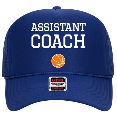 Assistant Coach Cool Gift Basketball Cute Gift High Crown Mesh Back Trucker Hat