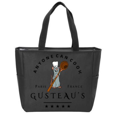 Anyone Can Cook Paris France Gusteau's Mouse Zip Tote Bag