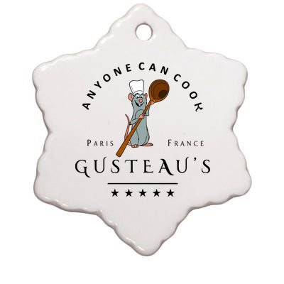 Anyone Can Cook Paris France Gusteau's Mouse Ceramic Star Ornament