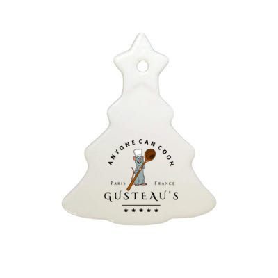 Anyone Can Cook Paris France Gusteau's Mouse Ceramic Tree Ornament