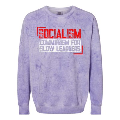 Anti Communist Capitalist Libertarian Anti Socialism Colorblast Crewneck Sweatshirt