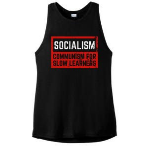 Anti Communist Capitalist Libertarian Anti Socialism Ladies PosiCharge Tri-Blend Wicking Tank