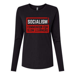 Anti Communist Capitalist Libertarian Anti Socialism Womens Cotton Relaxed Long Sleeve T-Shirt