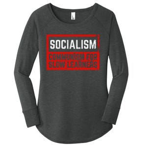 Anti Communist Capitalist Libertarian Anti Socialism Women's Perfect Tri Tunic Long Sleeve Shirt