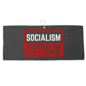 Anti Communist Capitalist Libertarian Anti Socialism Large Microfiber Waffle Golf Towel