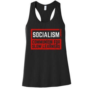 Anti Communist Capitalist Libertarian Anti Socialism Women's Racerback Tank