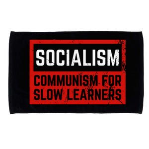 Anti Communist Capitalist Libertarian Anti Socialism Microfiber Hand Towel