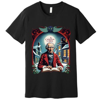 A Christmas Carol Book Cover Ebeneezer Scrooge Premium T-Shirt