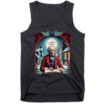A Christmas Carol Book Cover Ebeneezer Scrooge Tank Top