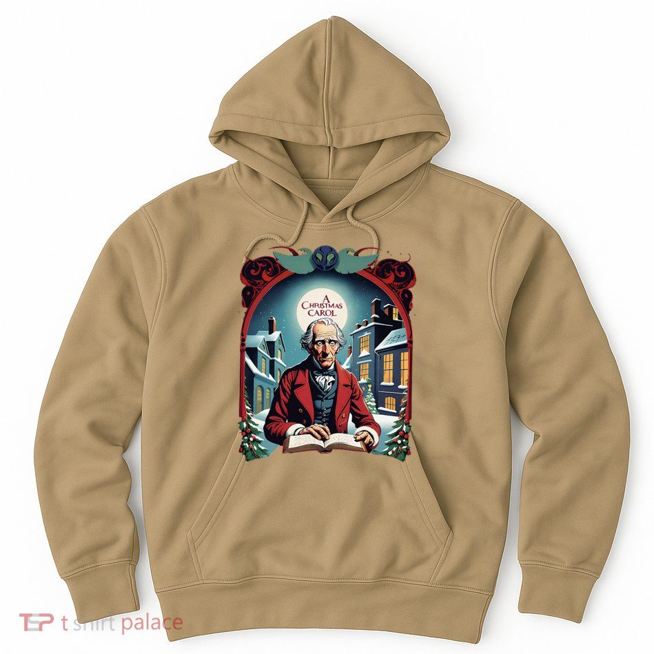 A Christmas Carol Book Cover Ebeneezer Scrooge Hoodie
