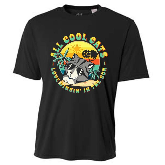 All Cool Cats Love Dinkin' In The Sun For Pickleball Fans Cooling Performance Crew T-Shirt