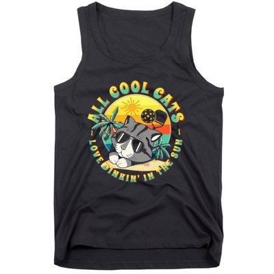 All Cool Cats Love Dinkin' In The Sun For Pickleball Fans Tank Top