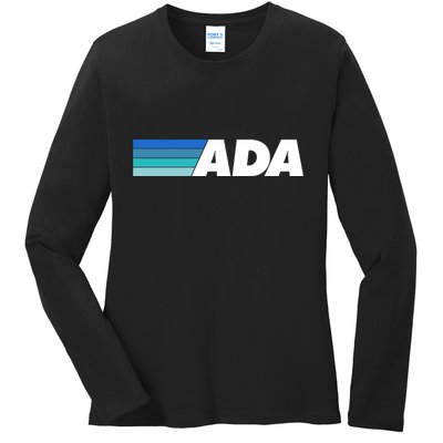 Ada Cardano Cryptocurrency Logo Ladies Long Sleeve Shirt