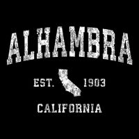 Alhambra California Ca Vintage Athletic Sports Bucket Hat