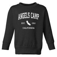 Angels Camp California Ca Vintage Athletic Toddler Sweatshirt