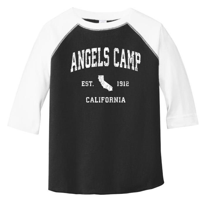 Angels Camp California Ca Vintage Athletic Toddler Fine Jersey T-Shirt