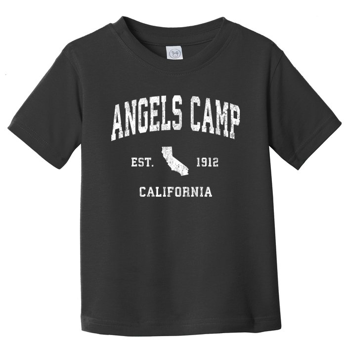 Angels Camp California Ca Vintage Athletic Toddler T-Shirt