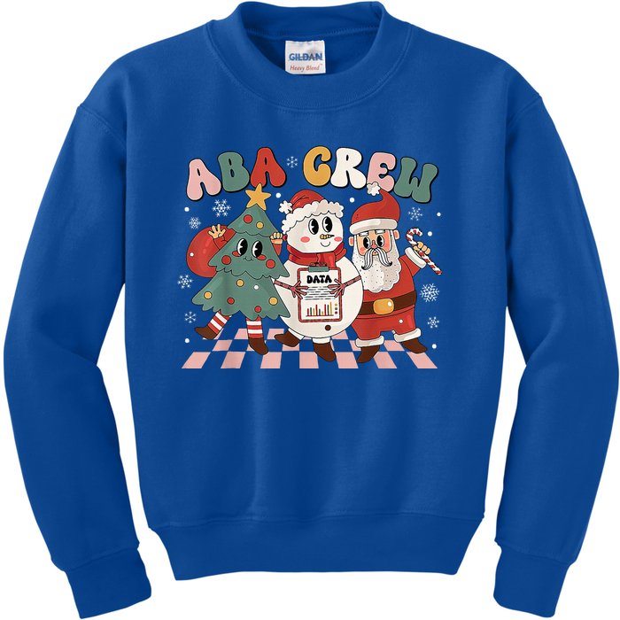 ABA Crew Christmas Applied Behavior Analysis Technician Xmas  Kids Sweatshirt