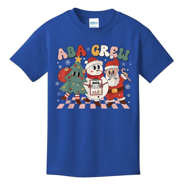 ABA Crew Christmas Applied Behavior Analysis Technician Xmas  Kids T-Shirt