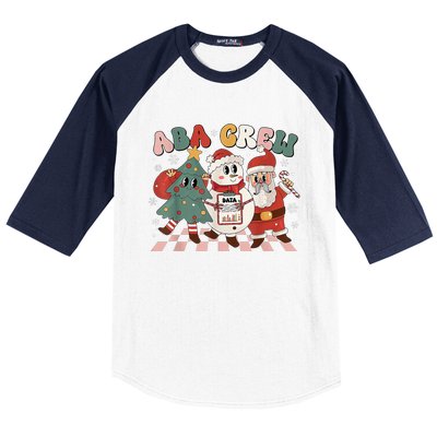 ABA Crew Christmas Applied Behavior Analysis Technician Xmas  Baseball Sleeve Shirt