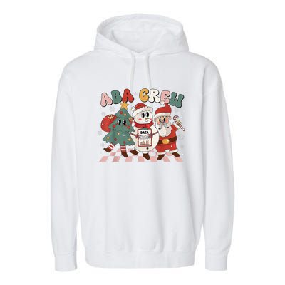 ABA Crew Christmas Applied Behavior Analysis Technician Xmas  Garment-Dyed Fleece Hoodie