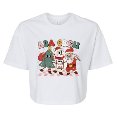 ABA Crew Christmas Applied Behavior Analysis Technician Xmas  Bella+Canvas Jersey Crop Tee