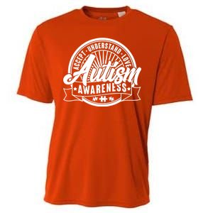 Accept Understand Love  Autism Awareness Logo Cooling Performance Crew T-Shirt