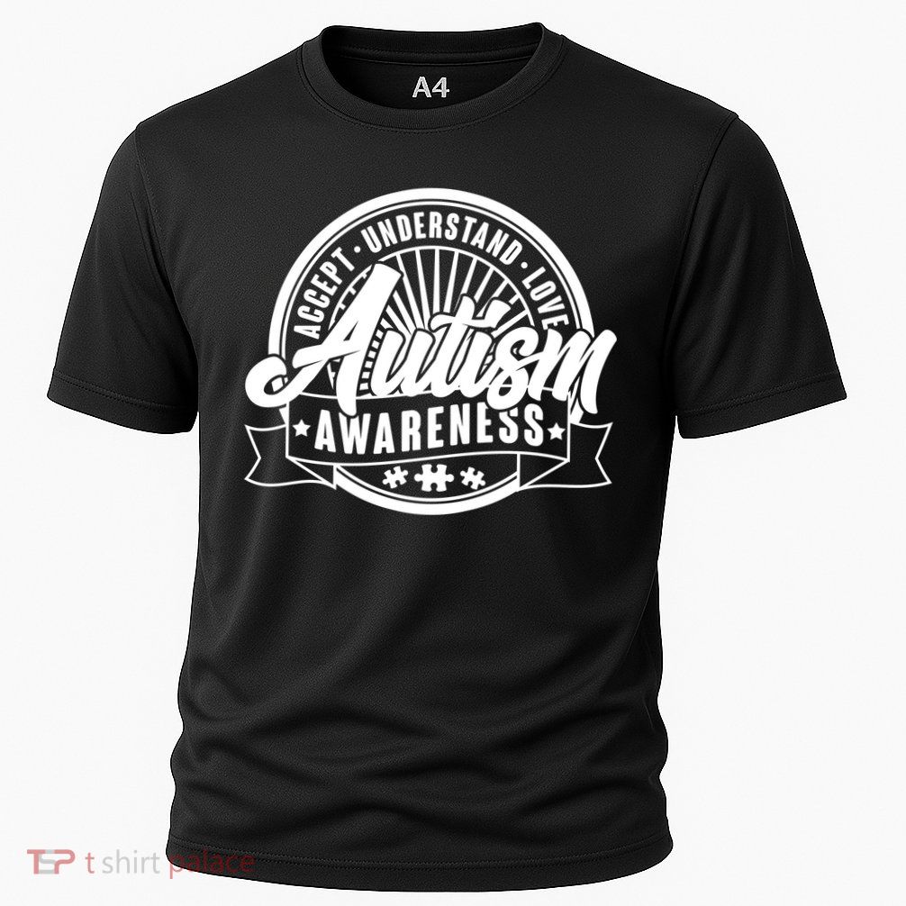 Accept Understand Love  Autism Awareness Logo Cooling Performance Crew T-Shirt