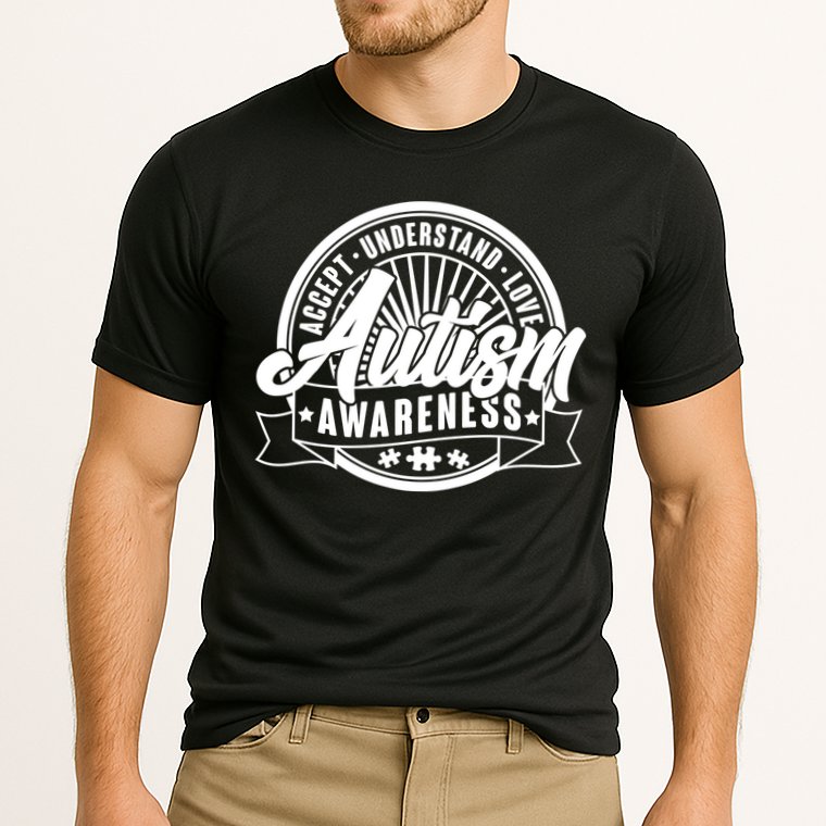 Accept Understand Love  Autism Awareness Logo Cooling Performance Crew T-Shirt