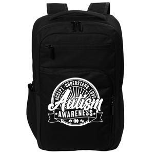 Accept Understand Love  Autism Awareness Logo Impact Tech Backpack