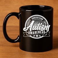 Accept Understand Love  Autism Awareness Logo 11oz C Handle Ceramic Mug