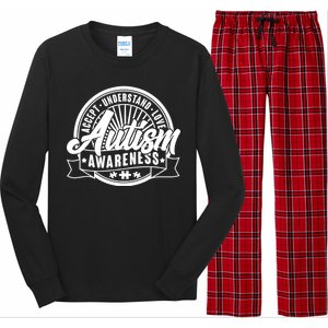 Accept Understand Love  Autism Awareness Logo Long Sleeve Pajama Set