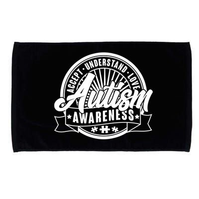 Accept Understand Love  Autism Awareness Logo Microfiber Hand Towel