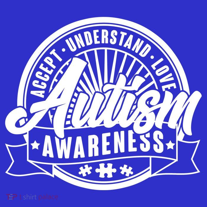 Accept Understand Love  Autism Awareness Logo Button