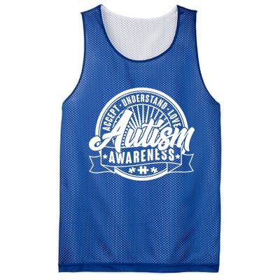 Accept Understand Love  Autism Awareness Logo Mesh Reversible Basketball Jersey Tank